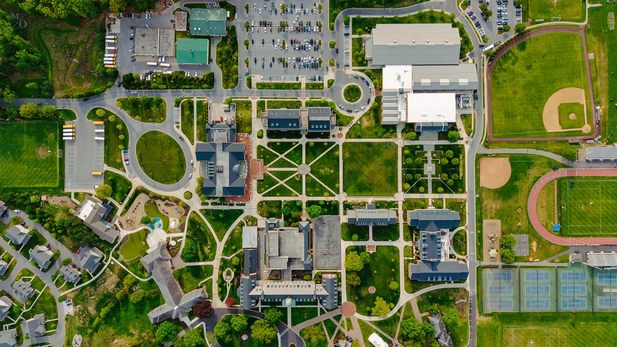 Aerial bird’s-eye view of McDonogh