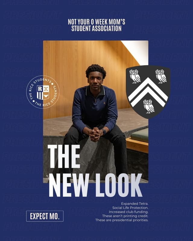 Mo for RSA President campaign poster
